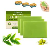 Relief Soap Bar, Tea Tree Oil Soap, Natural Foot & Body Soaps for Healthy Skin, Plant-Based Formula for Face & Body, Odor Control & Daily Refreshing Cleanse (3pcs)
