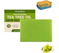 Relief Soap Bar, Tea Tree Oil Soap, Natural Foot & Body Soaps for Healthy Skin, Plant-Based Formula for Face & Body, Odor Control & Daily Refreshing Cleanse (1pc)