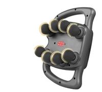 Relief Ultra Pistolet de massage multi-têtes for les fascias, masseur à vibrations profondes à 16 têtes for la relaxation musculaire(Eight massage heads Black)