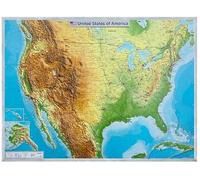 Relief USA 1:6,8 Mio mit Aluminiumrahmen