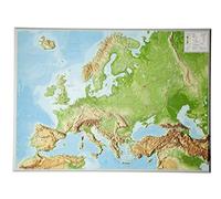 Reliefkarte Europa Gross 1 : 8 000 000: Tiefgezogenes Kunststoffrelief