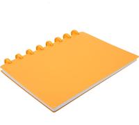 Relieur champignon A5, carnet de notes rechargeable pour papier à écrire, fournitures de bureau, accessoires professionnels, carré (Orange)