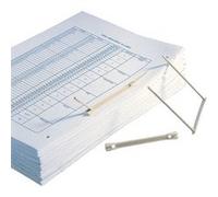 Fast lot de 100 Relieurs d'Archives en Plastiques Beige pour Documents Standards