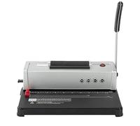 Relieuse à chaud, accessoires de bureau, perforatrice électrique, relieuse à peigne 46 trous avec bac à brouillon coulissant, 3 marges réglables, capacité de 12 feuilles par cycle.