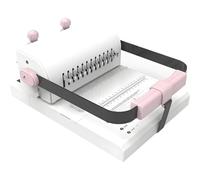 Relieuse de documents avec capacité de perforation de 20 feuilles, règle d'extension et anneau de pression réglable pour organiser des papiers et créer des blocs-notes
