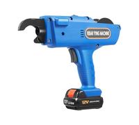 Relieuse électrique Rebar 12 V avec boîte de rangement, 2 batteries lithium-ion, longueur du fil de nœud 300-500 mm (bleu)
