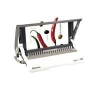 Relieuse manuelle Fellowes Star+ 150, capacité de reliure 150 feuilles, perforation 12 feuilles, corps métal/plastique, largeur 450mm, gris/blanc.