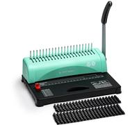 Relieuse Perforeuse A4, OFFNOVA Machine à Relier Spirale Relieuse Perforeuse A4 21 trous, 450 feuilles, pour format lettre / A4 / A5, poignée facile à perforer, marge ajustable