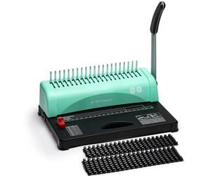 Relieuse Perforeuse A4, OFFNOVA Machine à Relier Spirale Relieuse Perforeuse A4 21 trous, 450 feuilles, pour format lettre / A4 / A5, poignée facile à perforer, marge ajustable