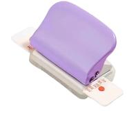 Relieuse Punch à 6 trous Punch Punch Handhed Metal Hole Puncher Capacité de 6 mm pour A4 A5 B5 pour la liaison du journaliste du carnet Perforelieuse(Purple)