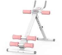 RELIFE REBUILD YOUR LIFE Machine d'Abdominaux Entraîneur Pliable Banc Abdos Inclinable Équipement de Musculation pour Gym à Domicile Fitness Multifonction Abdos Cuisses Fessiers Home Gym (Rose)