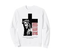 Religieux Chrétien Foi Jésus Croix Salut Esthétique Sweatshirt