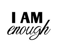 religieux je suis assez Stickers muraux en vinyle 57.6x89.1cm Modification et ajout d'informations possibles Noir