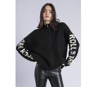 Religion Cardigan Religion Phoebe zippé avec des slogans Rock and Roll Star sur la manche