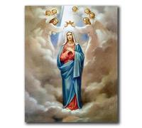 Religion Christ Cœur Et Vierge Marie Dieu Jésus Affiche Art Toile Peinture Murale Impressions Image Pour Salon Décoration Intérieure A2 30X40Cm Sans Cadre