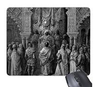 Religion Christianisme à l'historique de l'Ancien Testament Bible étages Gris Israël Racontée Sketch Illustration Motif Rectangle en Caoutchouc antidérapant Tapis de Souris de Jeu Tapis de Souris