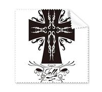 Religion Christianisme Croyance Église Noir Sainte Croix Gothique Culture Design Art Illustration Motif Lunettes Chiffon Chiffon de Nettoyage Nettoyant pour Écran de Téléphone 5 Pcs