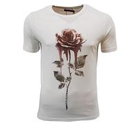 Religion Clothing Dripping Rose T-shirt pour homme, Blanc., XXL