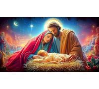 Religion de Jésus 1000 pièces Papier recyclé Jeu de Puzzle Jeu Stimulant Cadeau Amusant & Activité Maison pour Adultes et Enfants de 12+ Ans 38x52cm/1000pcs