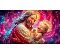 Religion de Jésus 1000 pièces Papier recyclé Jeu de Puzzle Jeu Stimulant Cadeau Amusant & Activité Maison pour Adultes et Enfants de 12+ Ans 70x50cm/1000pcs