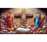Religion de Jésus 1000 pièces Puzzle en Papier recyclé pour Adultes Cadeau Amusant & Activité Maison Jeu Stimulant Idée Cadeau Parfaite 70x50cm/1000pcs