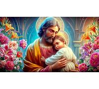 Religion de Jésus 1000 pièces Puzzle pour Adultes Jeu éducatif détente Jeu Familial Amusant & Stimulant pour Adultes et Enfants de 12 Ans et Plus 38x26cm/1000pcs