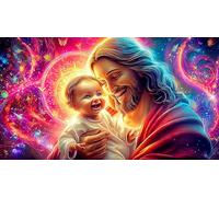 Religion de Jésus Papier recyclé Jeu de Puzzle 1000 pièces Défi de Jeu éducatif Cadeau Amusant & Activité Maison pour Adultes 38x26cm/1000pcs