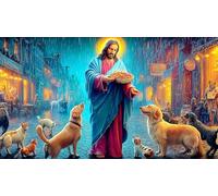 Religion de Jésus Puzzle pour Adultes 1000 pièces Cadeau Amusant & Activité Maison Jeux éducatifs Idée Cadeau Parfaite pour Adultes et Enfants 38x26cm/1000pcs