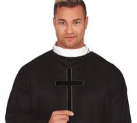 Religion Halloween Croix de prêtre Noir Accessoire Costume Accessoires Prêtre Représentation Célébration Spirituelle Bijoux Symbole Religieux, Couleur : Noir