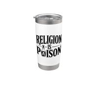 Religion is Poison Déclaration controversée Gobelet isotherme en acier inoxydable double paroi