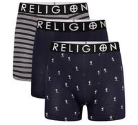 Religion Lot de 3 boxers en coton pour homme, doux, sans étiquette, respirants, avec taille élastique, tailles S à XXL, Rgn14 / Assortiment, XXL