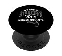 Religion My God is Stronger Than Parkinson 's Awareness PopSockets PopGrip Adhésif