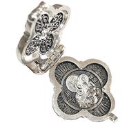 Religion Orthodoxe Magnifique Reliquaire de Prière en Argent-925 icône Barska de la Vierge Marie DM116