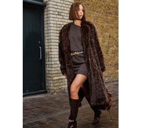 Religion Religion Animal Dark Luxurious Oversized Esme Faux Fur Coat