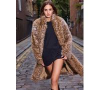 Religion Religion Animal Dolly Faux Fur Coat In Soft And Luxurious Leopard Animal Skin