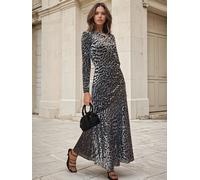 Religion Religion Animal Emmy Maxi Dress In Slinky Velvet Burn Out Fabric Animal 34