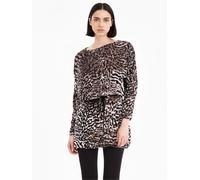 Religion Religion Animal Emmy Tunic Dress In Golden Zebra Animal Velvet Jersey Animal EU 44 (UK 16)