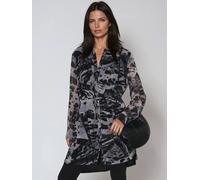 Religion Religion Animal Tory Button Through Kaftan Dress With Tie Waist Belt And Frill Detailing Animal EU 36 (UK 8)