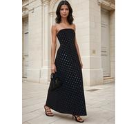 Religion Religion Black Embellished Mila Maxi Column Dress With Sequins Black 18