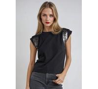 Religion Religion Black Just Rose Embellished Sleeve T-Shirt