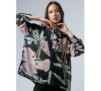 Religion Religion Black Oversized Ava Shirt in Beautiful Floral Prime Print and Bead Detail Black EU 44 (UK 16)