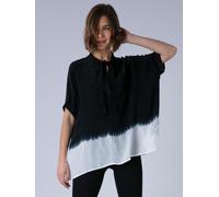 Religion Religion Black Oversized Blouse in Dip Dye With Tie Neck