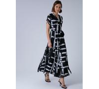 Religion Religion Black White Delight Wrap Dress With Full Skirt Black White EU 46 (UK 18)