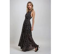 Religion Religion Brown Gigi Maxi Dress With Open Back In Dark Tie Dye Print Brown EU 42 (UK 14)