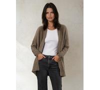 Religion Religion Brown Iris Longline Cardigan In Super Soft Fluffy Yarn