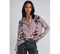 Religion Religion Chemise Diana ample à imprimé caur de rose Nu/Rose 14