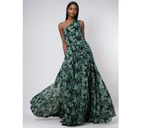 Religion Religion Green One Shoulder Maxi Dress With Full Skirt Green EU 36 (UK 8)
