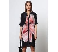 Religion Religion Pink Floral Print Loose Fitting Tunic Shirt Dress Pink Floral Print 12