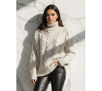 Religion Religion pull oversize Jamie à col roulé avec détail câble et franges