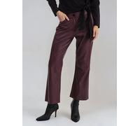 Religion Religion Red Nebula Faux Leather Boot Cut Trousers In Matt Finish